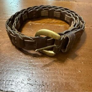 Leather Belt Women’s with Brass Buckle size small